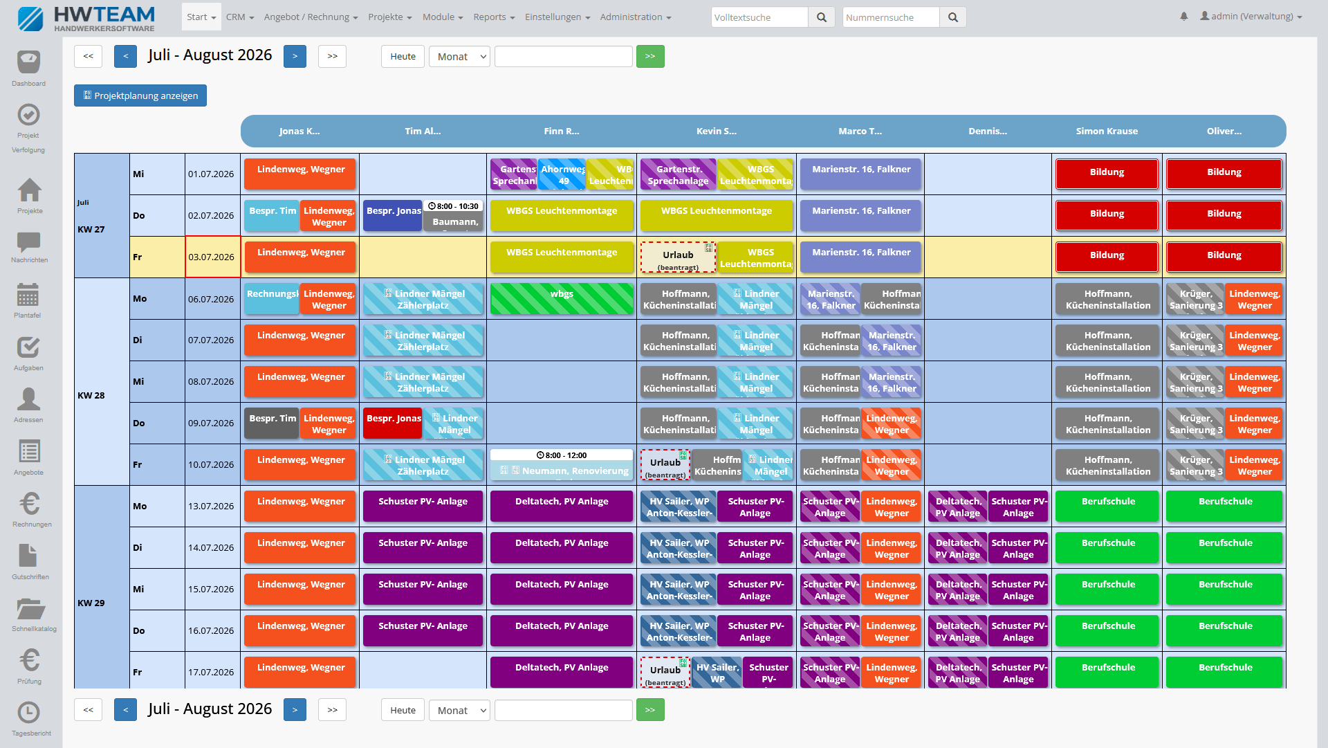 plantafel